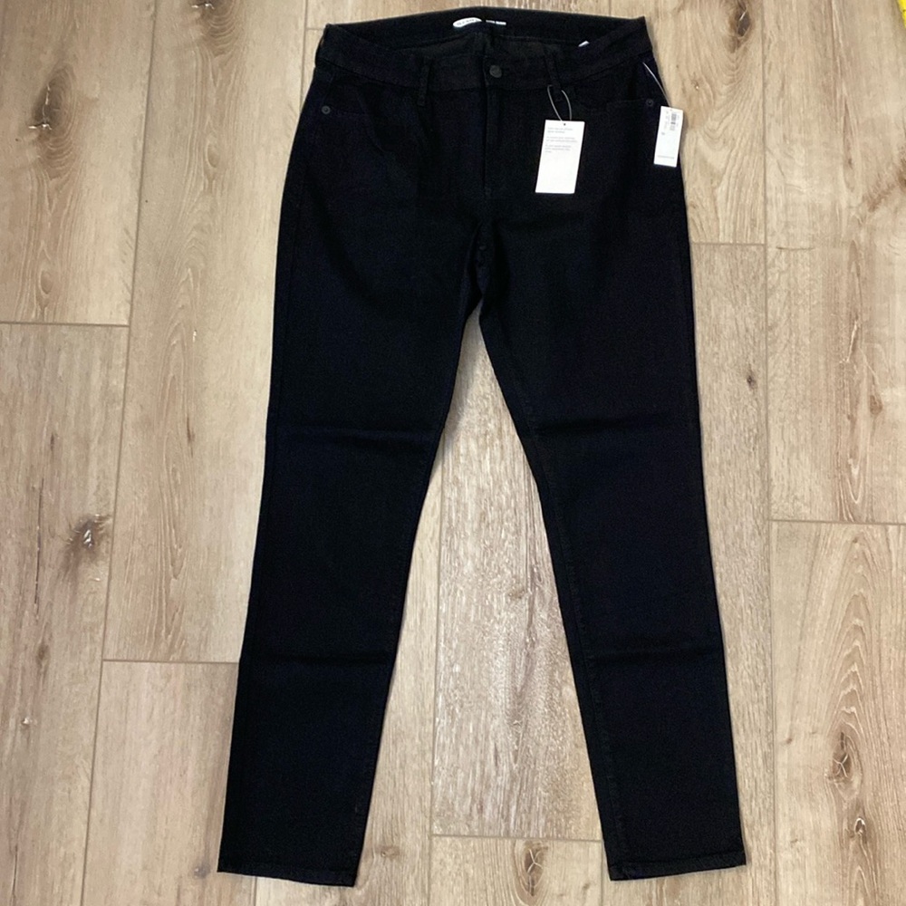 New Old Navy WOW MR Super Skinny Black Jack Zip Button Pocket Stretch Pants 10